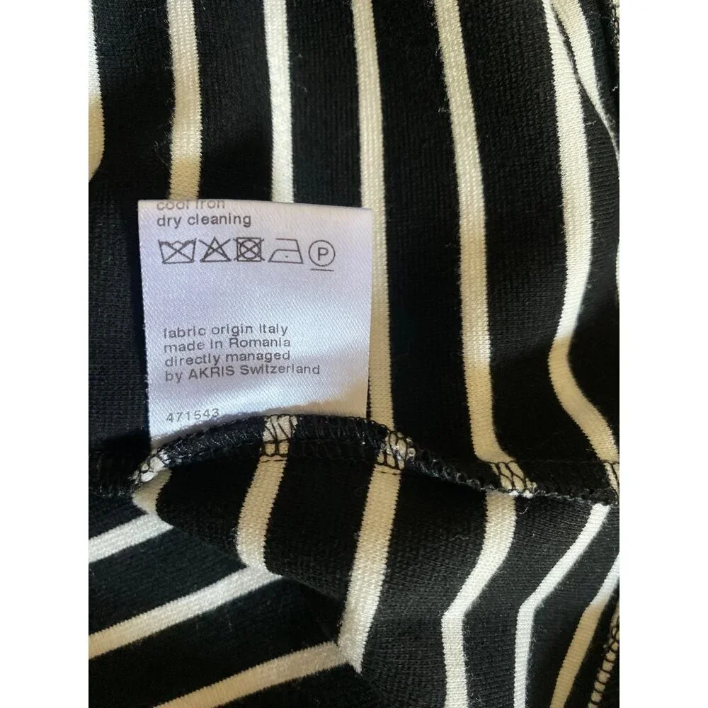 Akris Punto Black and White Short Sleeved Knit Top XS - Picture 6 of 6